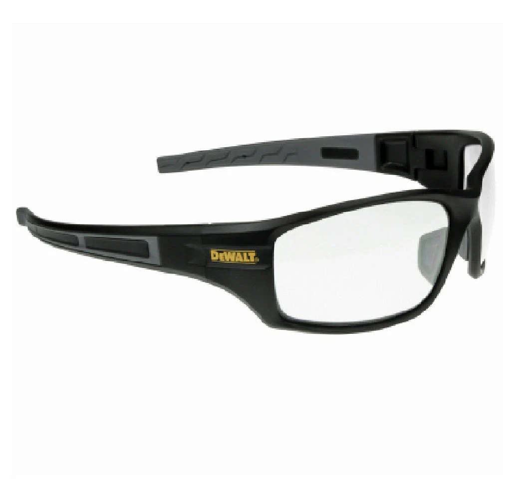 Auger Protective Safety Glasses, Black Frame, Clear Lens