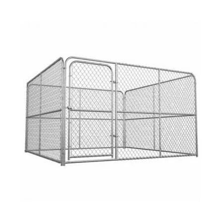Chain Link Outdoor Pet Kennel, 10 x 10 x 6 Ft.