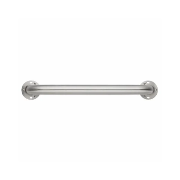 24 In. Grab Bar, 1.25 In. Diameter, Concealed Screws, Stainless Steel