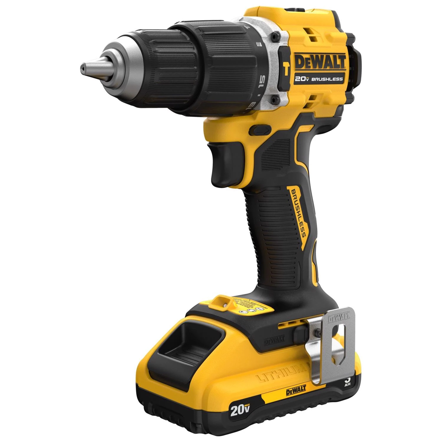 20-Volt MAX Atomic Compact Cordless Hammer Drill Kit, Brushless Motor, 1/2 In., Battery & Charger