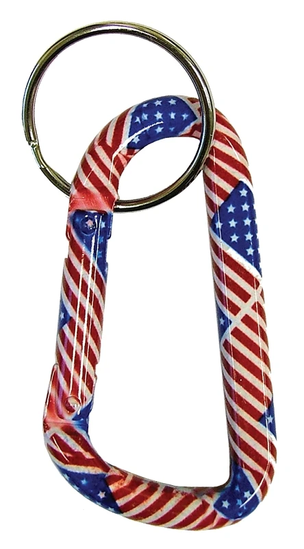 Large Carabineer & Keychain, Flag Design