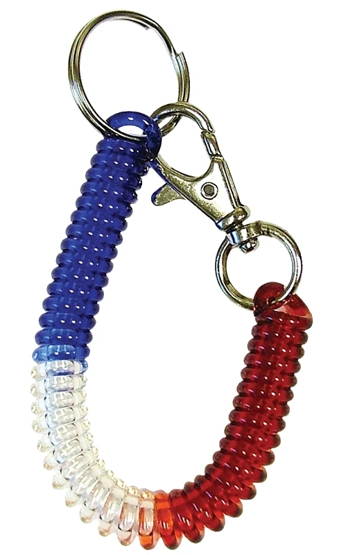 Red, White & Blue Wrist Coil & Key Rings