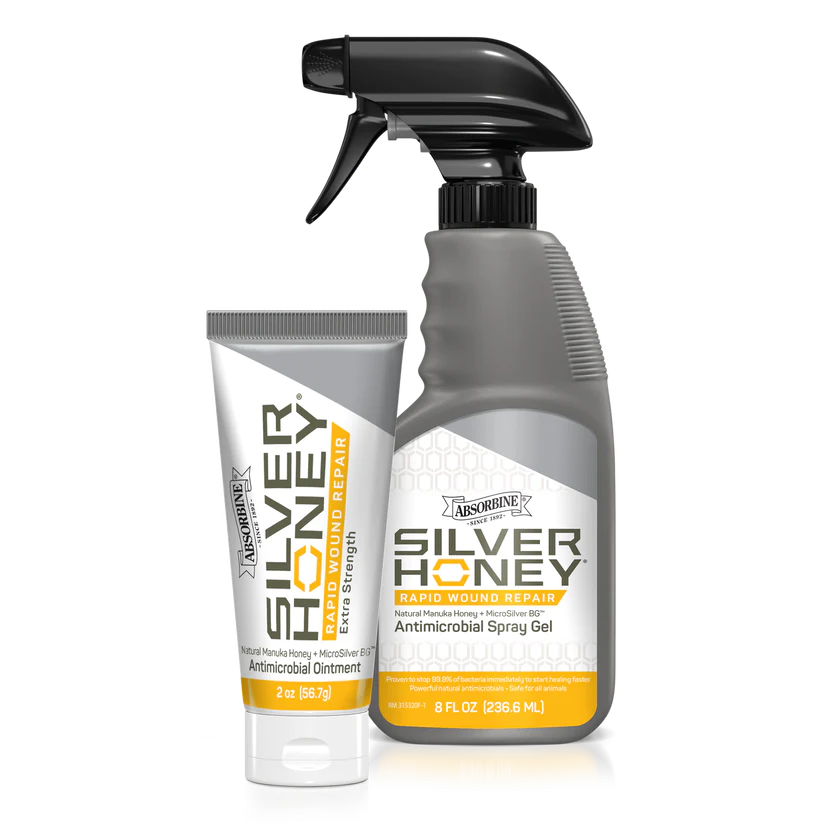 Silver Honey Horse & Animal Rapid Wound Repair Ointment, 2 oz. Spray Gel