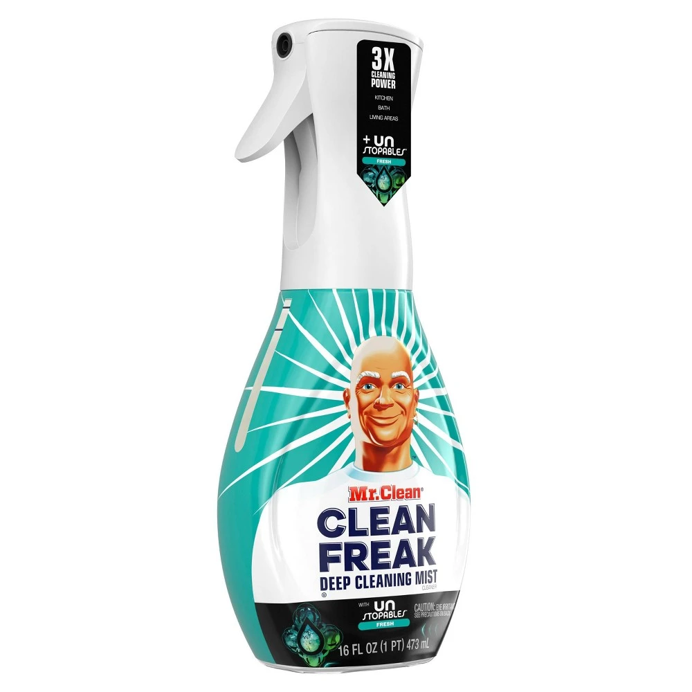 Clean Freak Deep Cleaning Multi-Surface Mist Spray, Unstopables Fresh Scent Starter Kit, 16 oz.