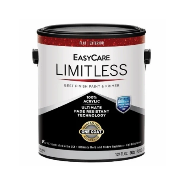 Limitless WeatherAll Exterior House Paint & Primer, White Flat Acrylic Latex, 1 Gallon