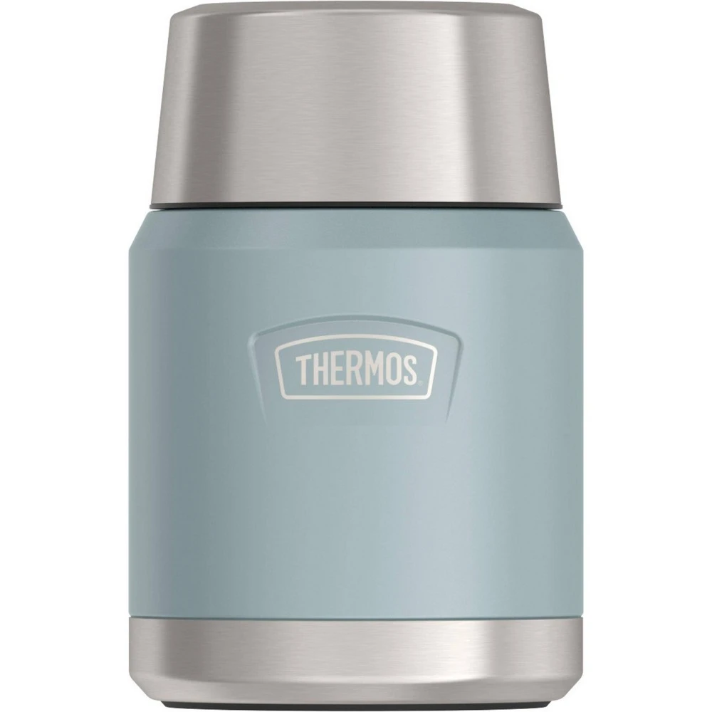 Insulated Food Jar & Spoon, Stainless Steel, Glacier Color, 16 oz.