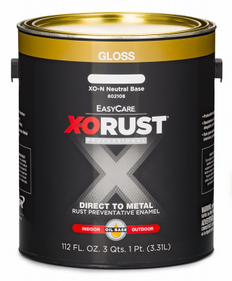 X-O Rust Premium Anti-Rust Enamel, Gloss Neutral Base, Oil-Base, 1 Gallon