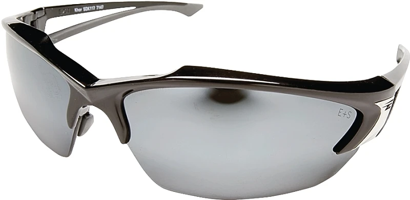 Khor Safety Glasses Black Frame Silver Mirror Lens Ansi Certified