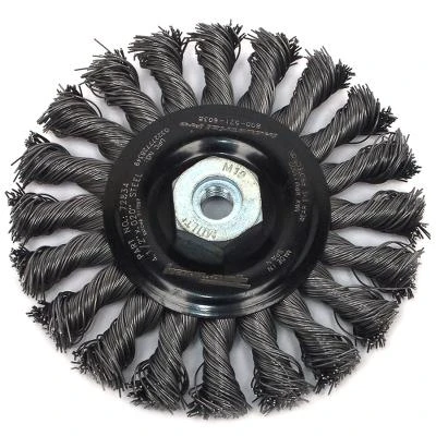 Forney 72834 Industrial Pro Twist Knot Wire Wheel Brush, 4-1/2-inch, M10 Arbor