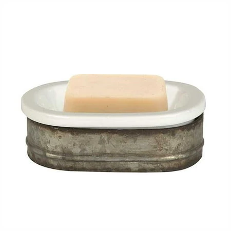 Creative Metal And Stoneware Soap Dish By 3r Studios - Elegant Bathroom Accessory