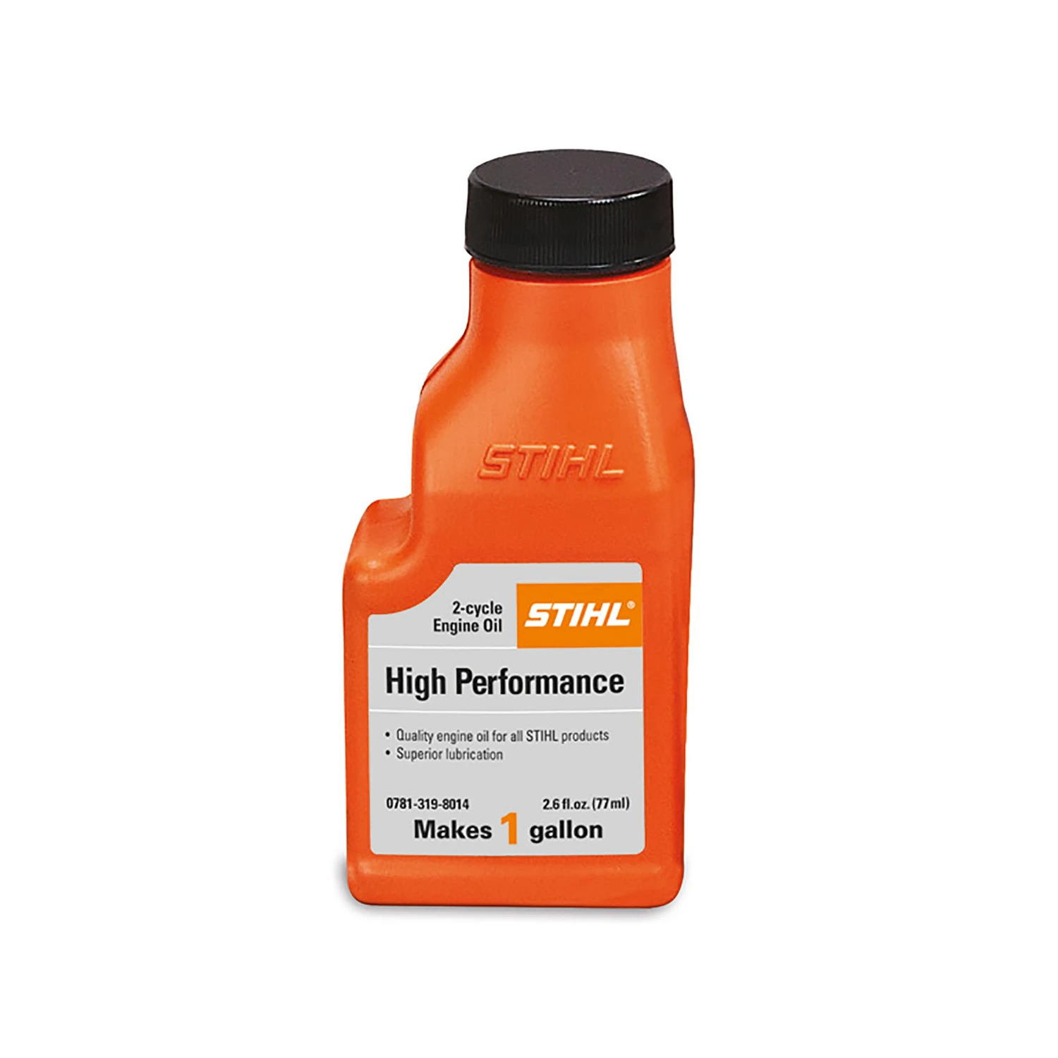 Stihl 0781 319 8014 High Performance 2 cycle Engine Oil 2.6 oz Makes 1 Gallon