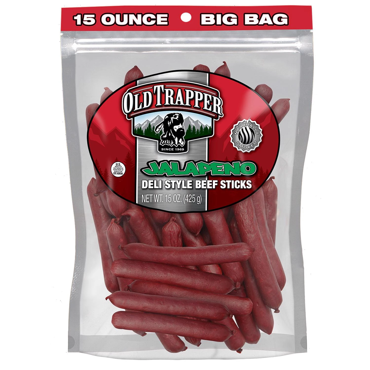Jalapeno Deli Style Beef Sticks, 15 oz.