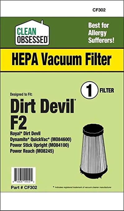 Dirt Devil Vacuum Cleaner Filter, F2 HEPA, 1-Pk.