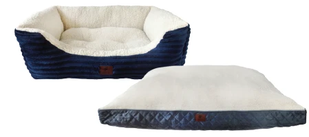 Deluxe Reversible Dog Bed, Removable Taupe/Gray Cover, XL 40 x 30 In.