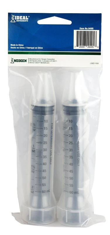 Catheter Tip 60cc Disposable Syringes, 2-Pk.