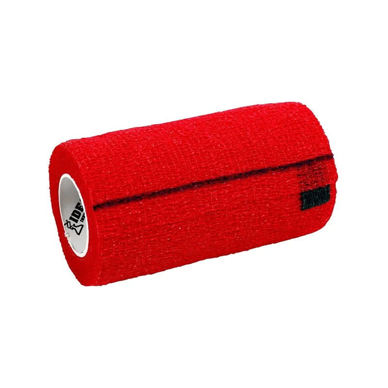 Vet Wrap Bandage, Red, 4-In. x 5-Yds.