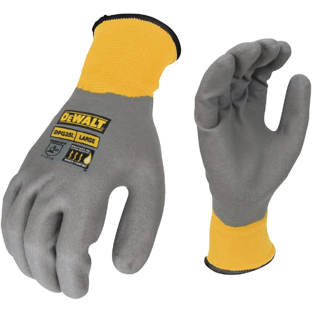 Fully Coated Nitrile Work Gloves, Breathable, L
