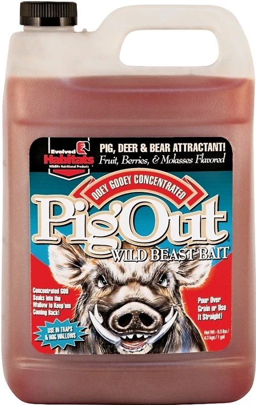 Pig Out 1 Gallon Concentrated Liquid Hog Attractant - Berries & Molasses Flavor