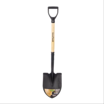 Round Point Garden Shovel, Wood D-Handle