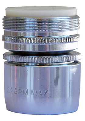 Swivel Spray Aerator, Chrome, 15/16 MPT x 55/64 In. FPT x 27 Thread