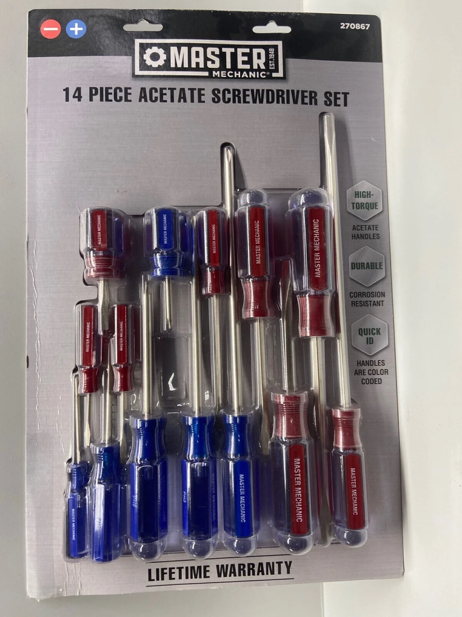 14-Pc. Acetate Screwdriver Set