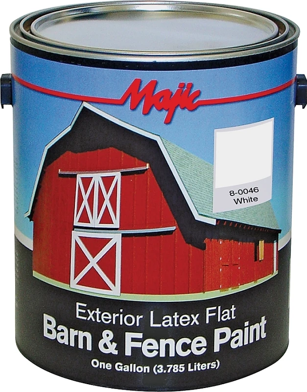Town & Country Barn & Fence Paint, Flat Latex, White, Gallon