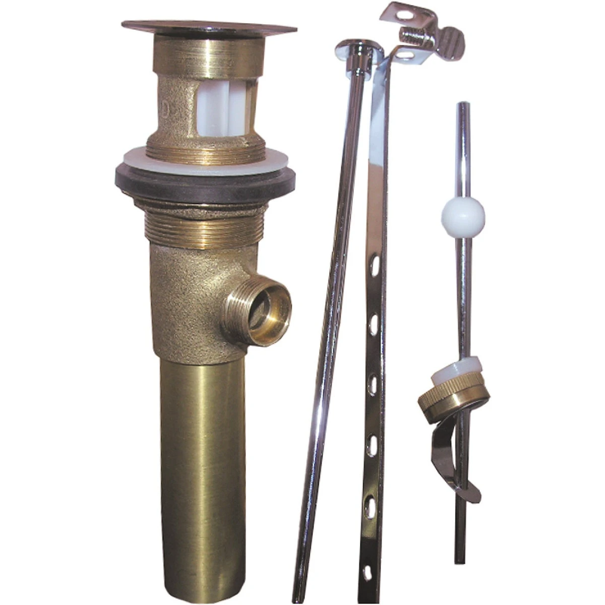 Lavatory Pop-Up Drain Assembly, Polished Brass Plated, 1-1/4 In.