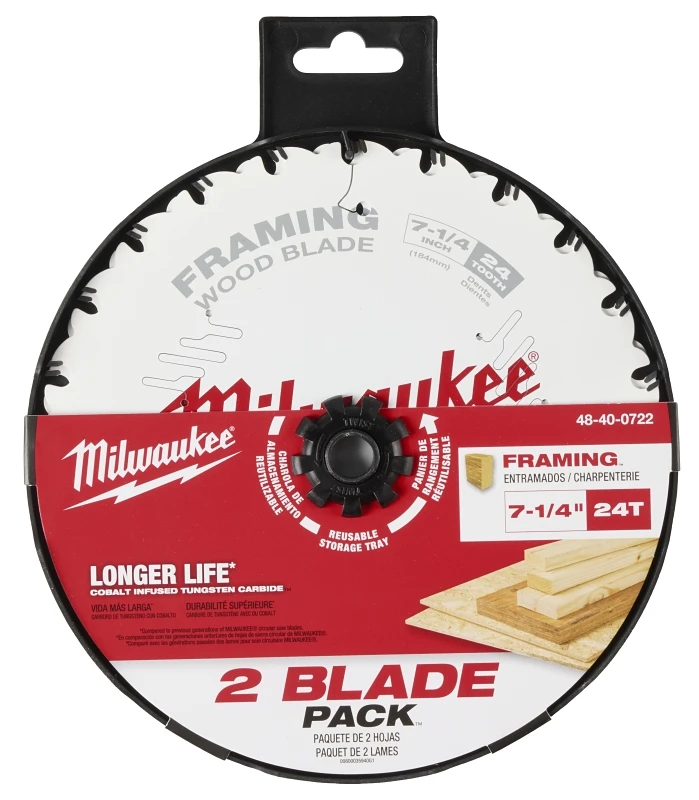 Milwaukee 7-1/4 In. 24-Tooth Framing Circular Saw Blade (2-Pack)