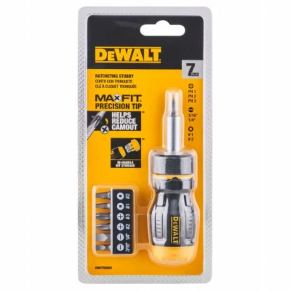 7-Pc. Max Fit Stubby Ratcheting Multi-Bit Screwdriver Set