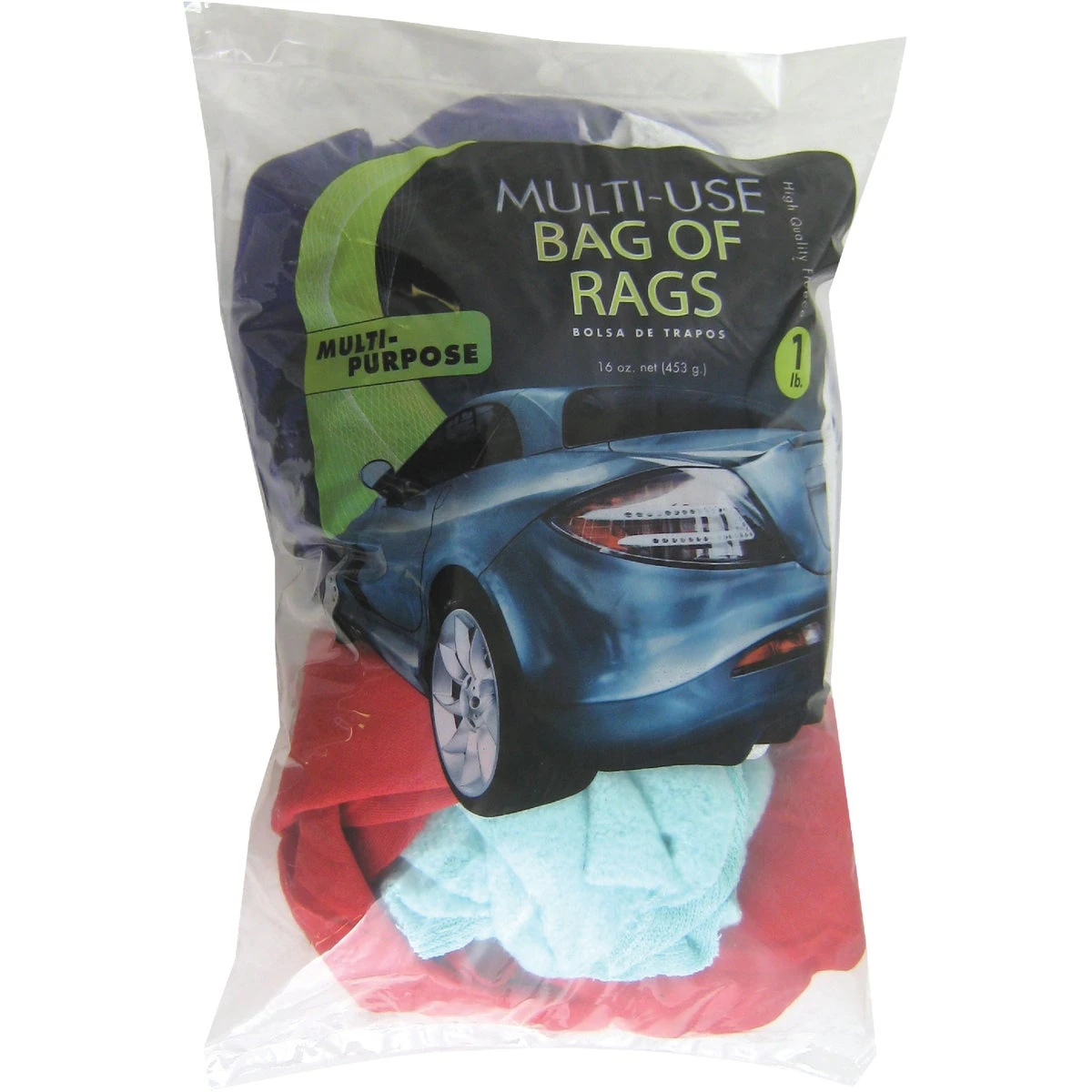 Multi-use Bag Of Rags - 1 Pound Assorted Cleaning Cloths
