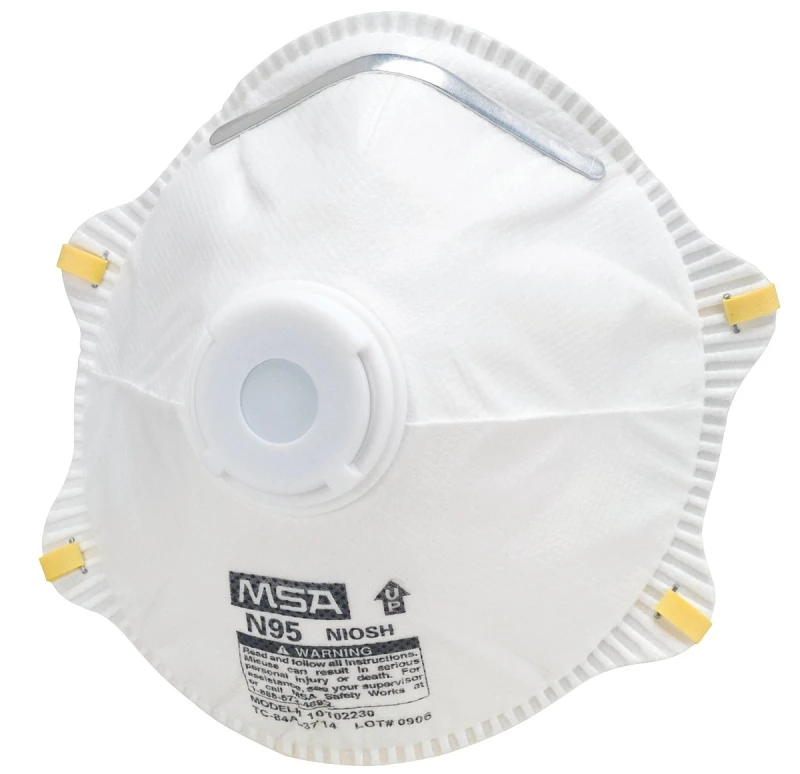 Disposable Dust Respirator With Exhalation Valve, N95 Filter Efficiency