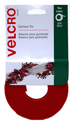 30 Inch Velcro Brand Red Garland Tie - Model 91369acs
