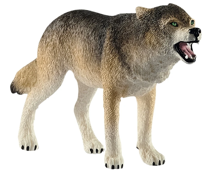 Howling Gray Wolf Toy Animal Figure, Ages 3 & Up