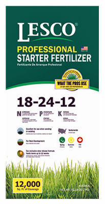 Starter Turf Fertilizer, 18-24-12 Formula, 50 Lbs., Covers 12,000 Sq. Ft