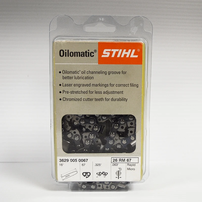Oilomatic Rapid Micro Chainsaw Chain 26rm 67 Drive Links .325" Pitch .063" Gauge