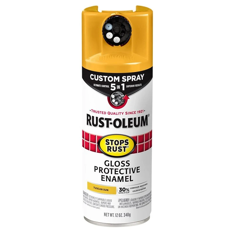Stops Rust Custom Spray 5-in-1 Spray Paint, Gloss Tuscan Sun, 12 oz.