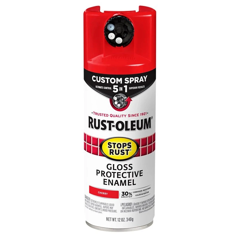 Stops Rust Custom Spray 5-in-1 Spray Paint, Gloss Cherry, 12 oz.