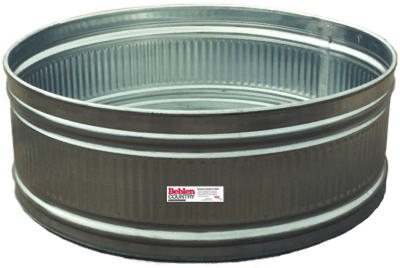 Round Galvanized Stock Tank, Zinc Coated, 6 Ft., 389 Gallons