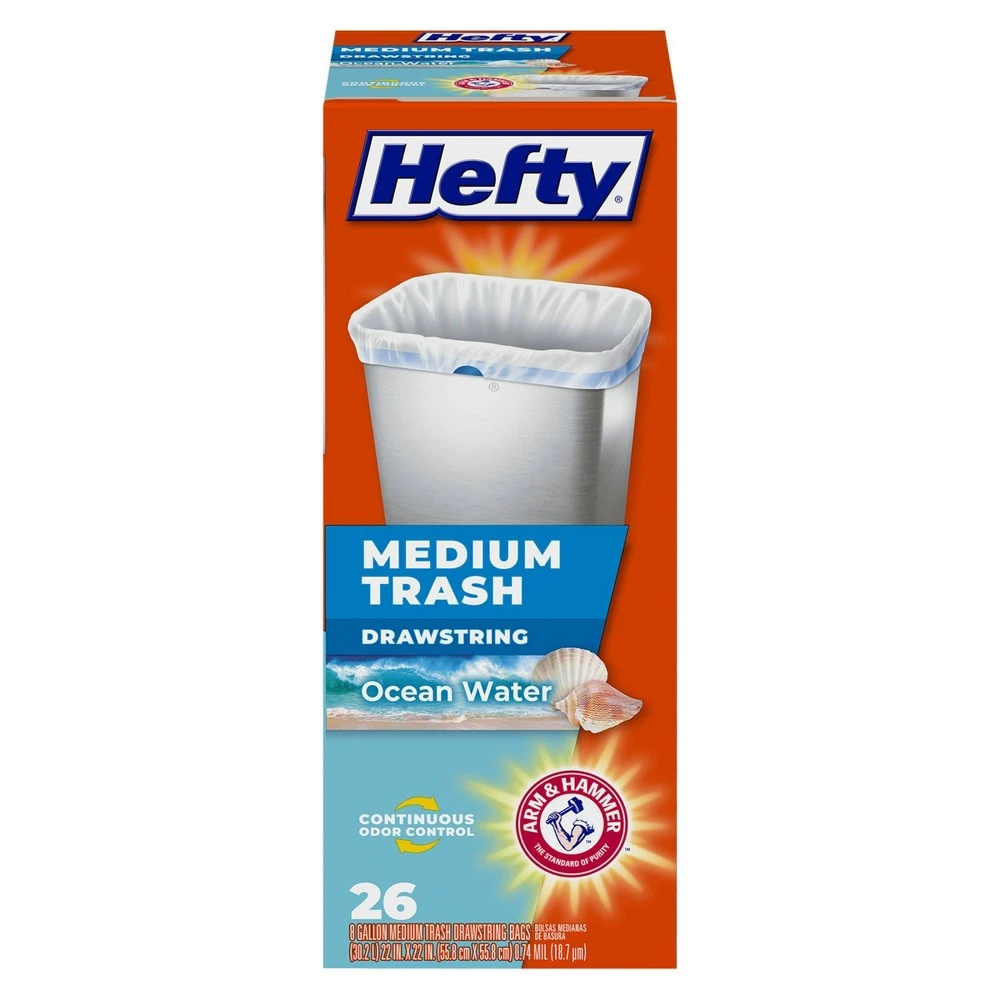 Drawstring Trash Bag, Fabuloso Scent, 8 Gallon, 26-Ct.