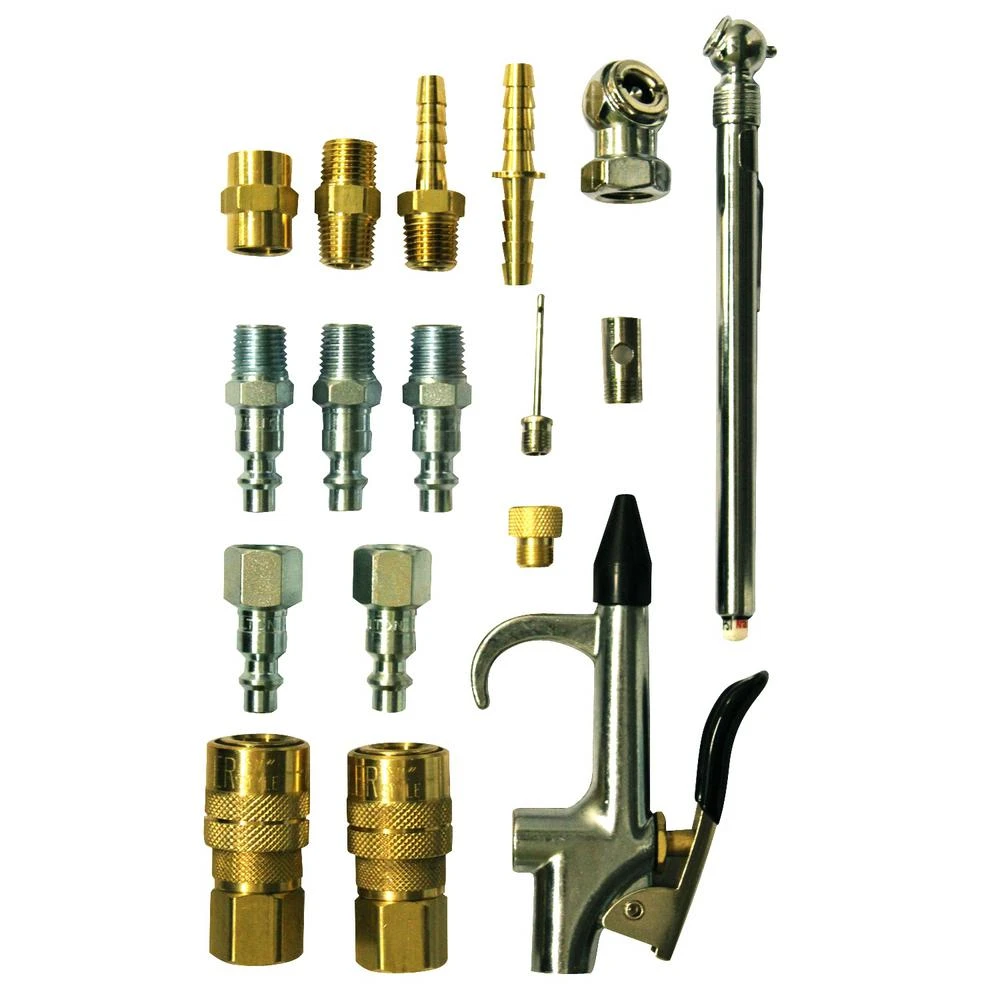 17-Pc. Air Compressor Accessory Kit, Brass & Steel