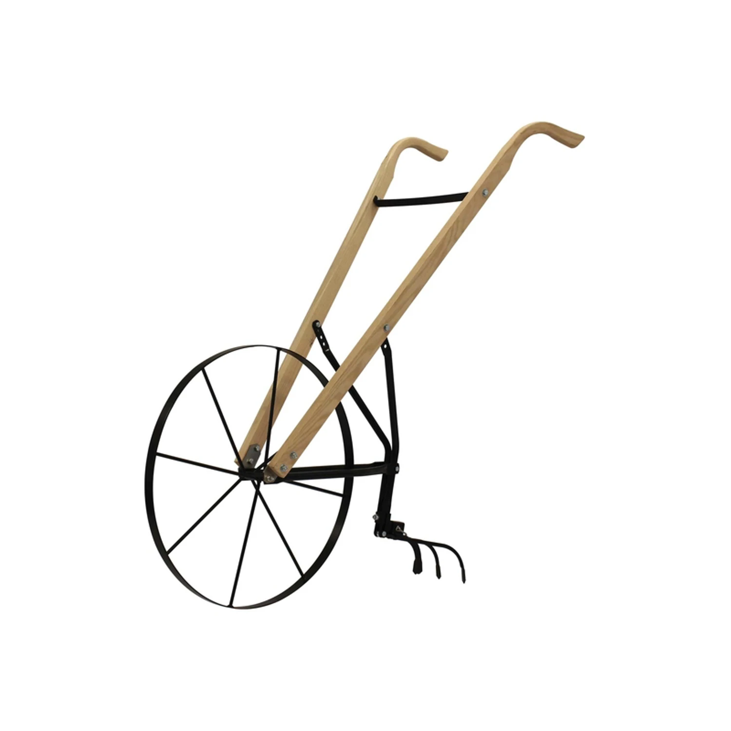 60 In. Hi-wheel Garden Plow With Wood Handle For Easy Maneuverability