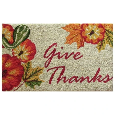 Home And Garden Give Thanks Doormat - Stylish Entryway Decor
