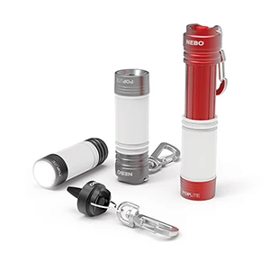 6557 Poplite Keychain Compact Light Lantern Mini Magnetic Red Black Silver