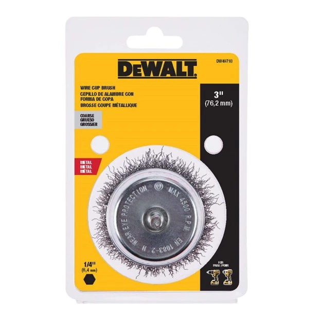Coarse Crimped Wire Cup Brush, 3 In.