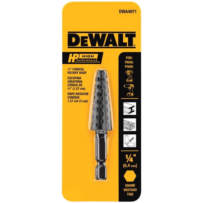 Conical Rotary Tool Rasp File, 1/2 In.