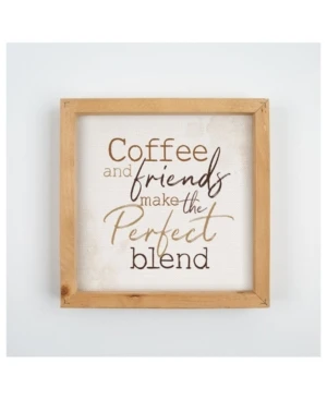 Coffee And Friends Make The Perfect Blend Wood Wall Art, Beige