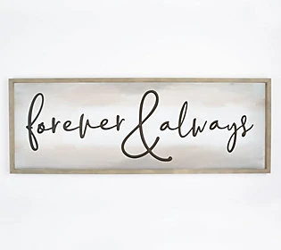 Forever & Always Tabletop Or Wall Display - Individual Wood Wall Decor In Beige