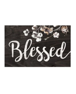 Blessed Cherry Blossoms Dark Distressed Wood Pallet Wall Art 17 X 10.5