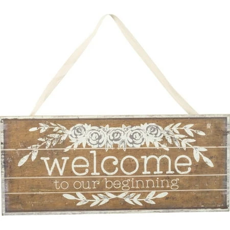 Welcome Slat Decorative Sign - Rustic Home Decor