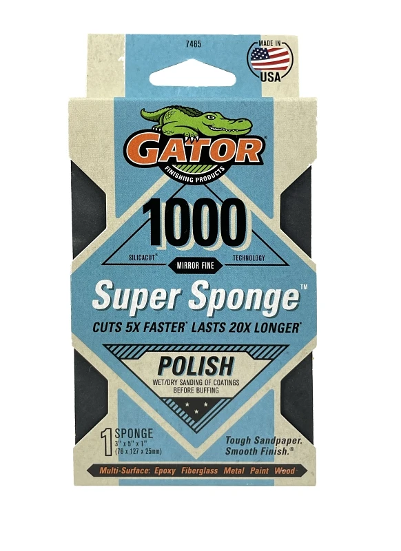 Sanding Sponge, 3 x 5 In., 1000 Grit